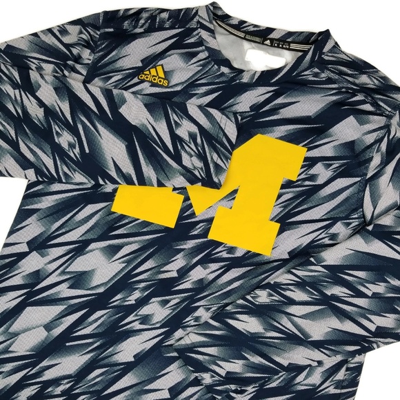 Adidas Climalite Michigan Wolverines Shirt Size L - Picture 6 of 8